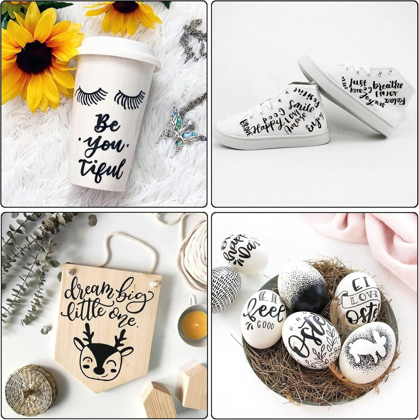 Permanent Markers Bulk, 120 Pack Fine Tip Black Permanent Markers, Waterproof Markers, Premium Smear Proof Pens, Quick Drying, Office Supplies for School, Office, Home