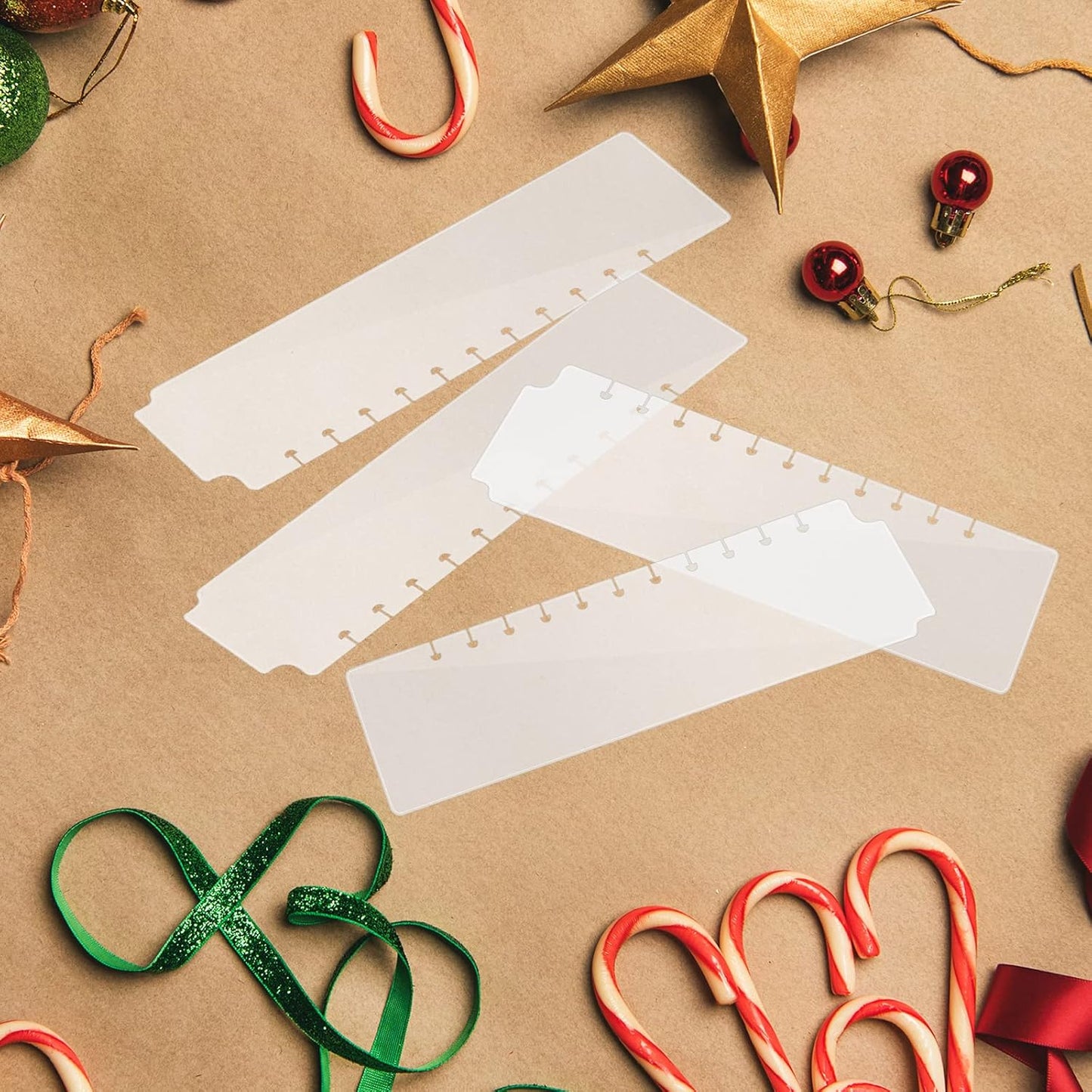 Affrolling12 Tab Discbound Dividers Classic 11 Discs Classic Planners 11 Inch Dashboard Semi-Transparent Blank Top Index Dividers Disc Bound Planner Supplies for Discbound Notebooks Office