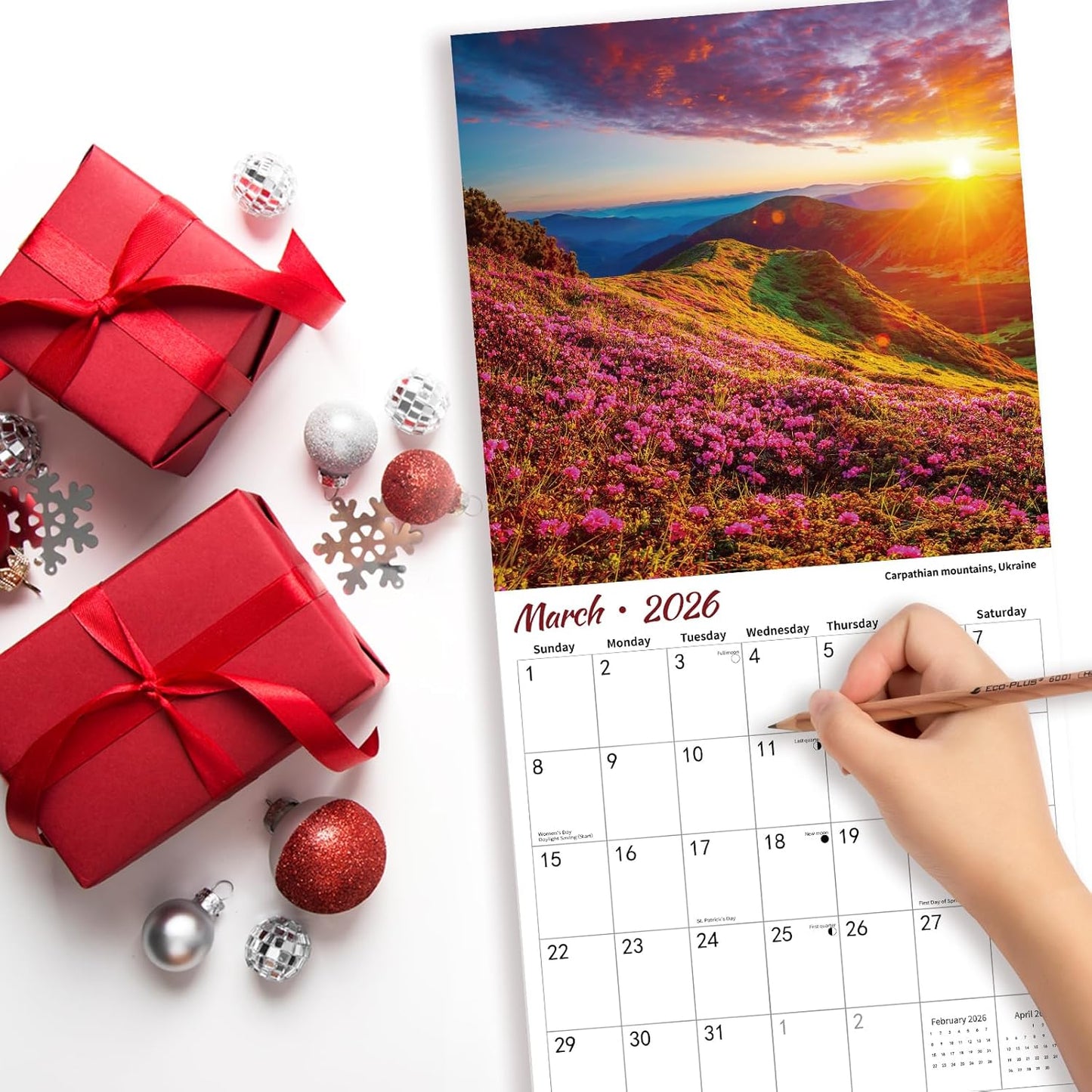 2026 Wall Calendar, Sunrise or Sunset Wall Calendars,2026 Monthly Calendars, Thick Glossy Paper, Organizing & Planning