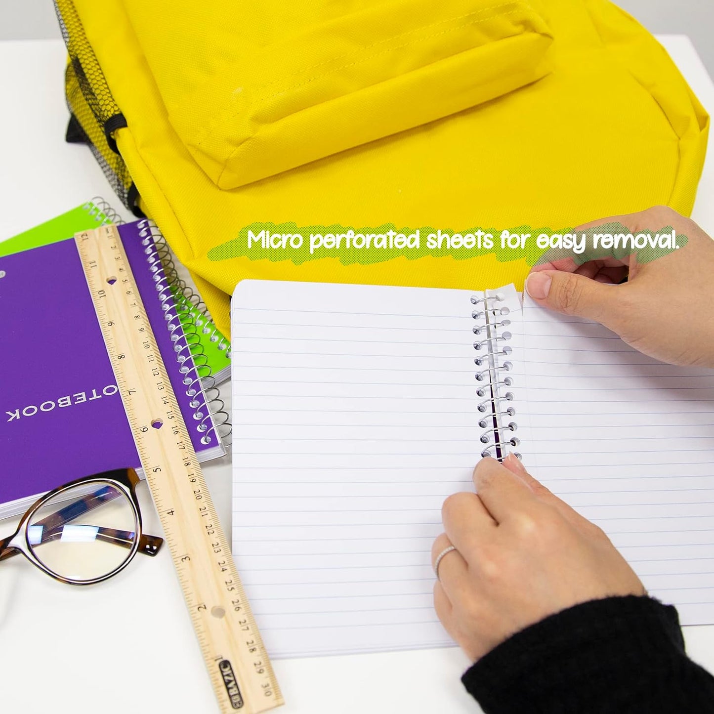 BAZIC Products Composition Notebook 100 Sheet 5" x 7" Poly Cover Spiral Notebook, Writing Journal Notebook Mini Pocket Notebooks Assorted Color, 36-Pack