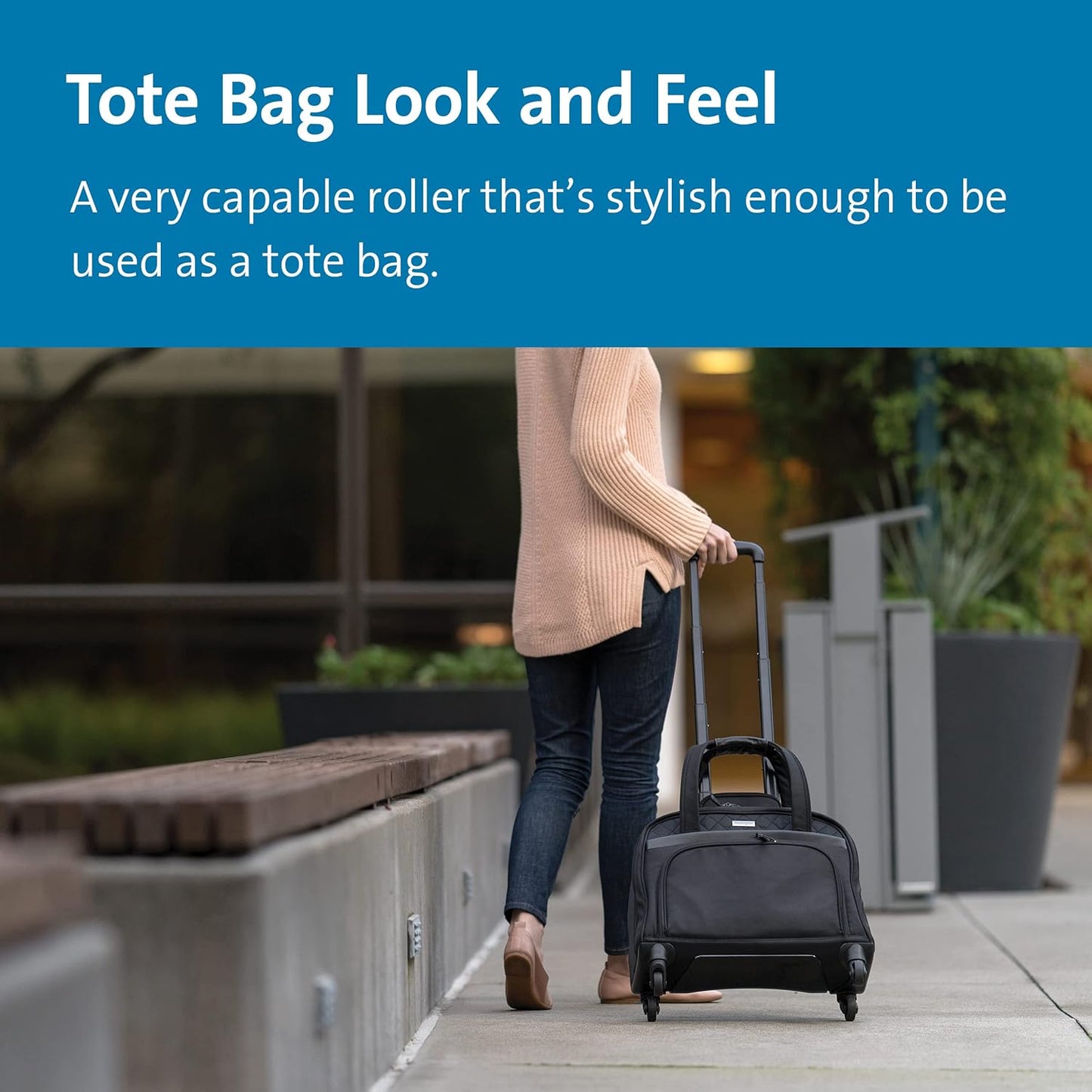 Kensington Contour 2.0 Laptop Rolling Bag, Briefcase, Laptop Spinner, Laptop Roller Bag wheeled,15.6”, Water Resistant, Black (K60380WW)