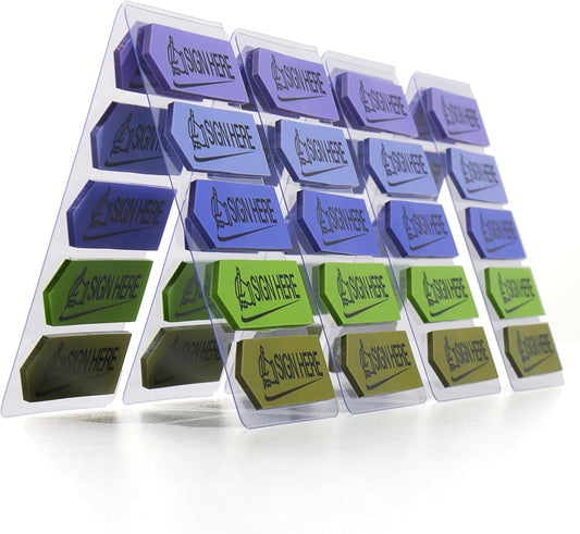 800 Sheets Sign Here Index Marker, Assorted Colors Sign Here Tabs Sign Post Here Index, Flags Vital Signs Sticky Notes for documents notebooks Contracts, Books,Files or Notary Supplies