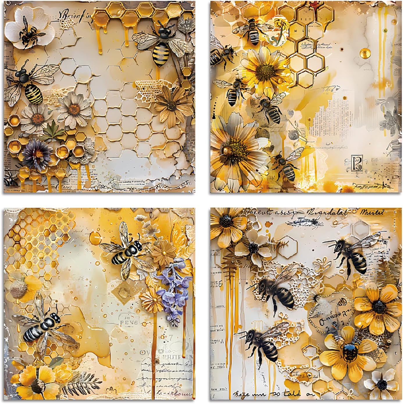 YASMEN Scrapbook Paper Pad, 24 Pcs Scrapbooking Supplies, 6"×6”Single-Sided Patterned Cardstock Pads, Cardmaking Craft Paper Pack for Planners Journals Background Borders Greeting Cards Retro Crafts