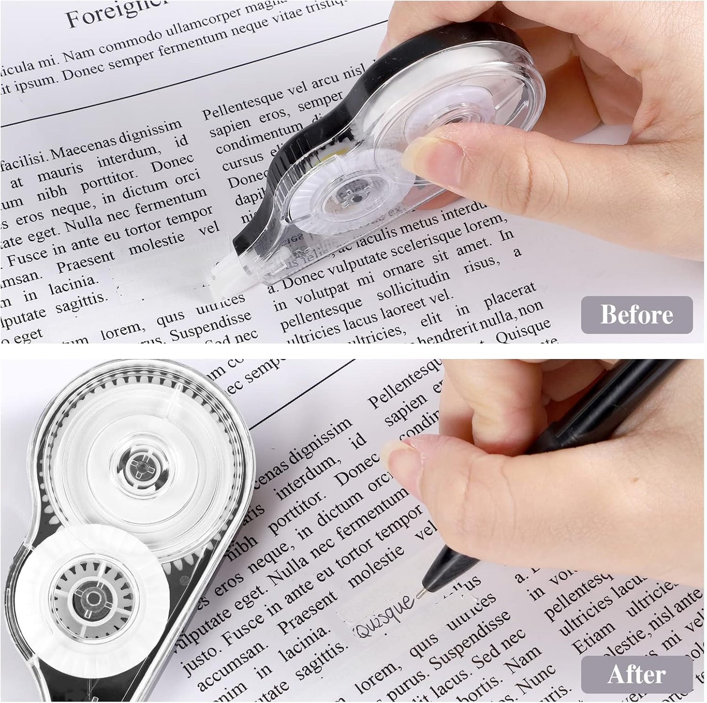 BESARME 36 Pack Correction Tapes, 39 Feet Each Correction Tape Easy To Use Applicator for Instant Corrections Roller for Students Office Supplies, 1/5 X 472 Inches