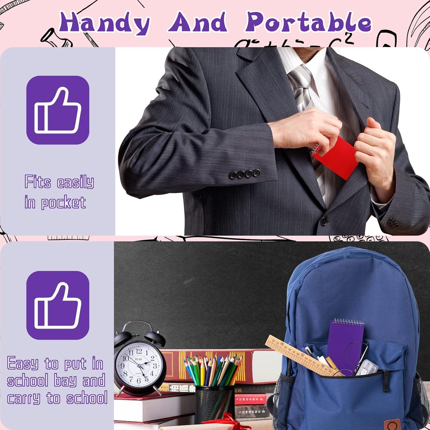 25 Pack Spiral Memo Pads 3x5 Inch,Spiral Memo Books,5 Color Mini Spiral Notepads,Mini Note Pads College Ruled Small Notepad,Top Bound Memo Notepads Pocket Notebook for Home Office School,75 Sheets/Pad