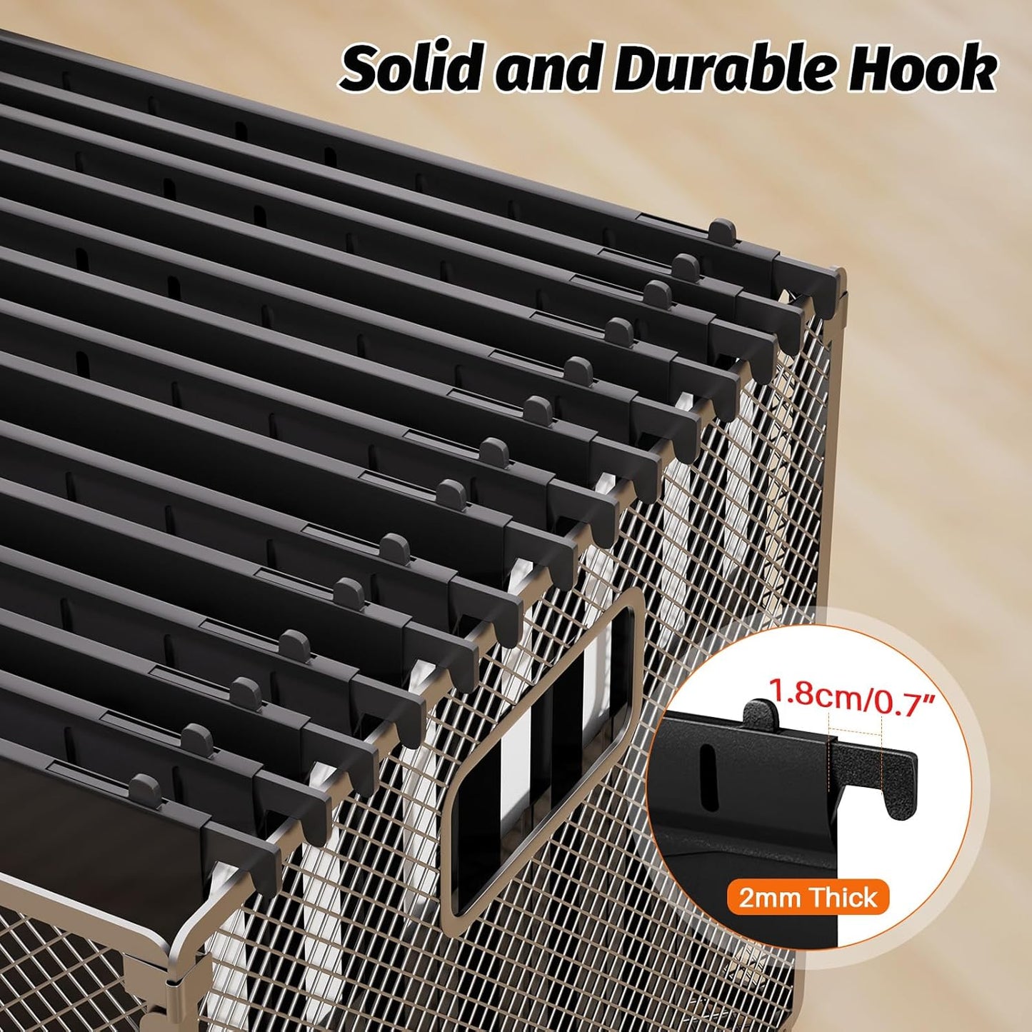 Extra Capacity Plastic Hanging File Folders,12 Pack Reinforced Hang Folder,Heavy Duty 1 Inch Expansion,Filing Cabinet Folders Letter Size for Bulk Files/Medical Charts (Sides Sealed, Black)