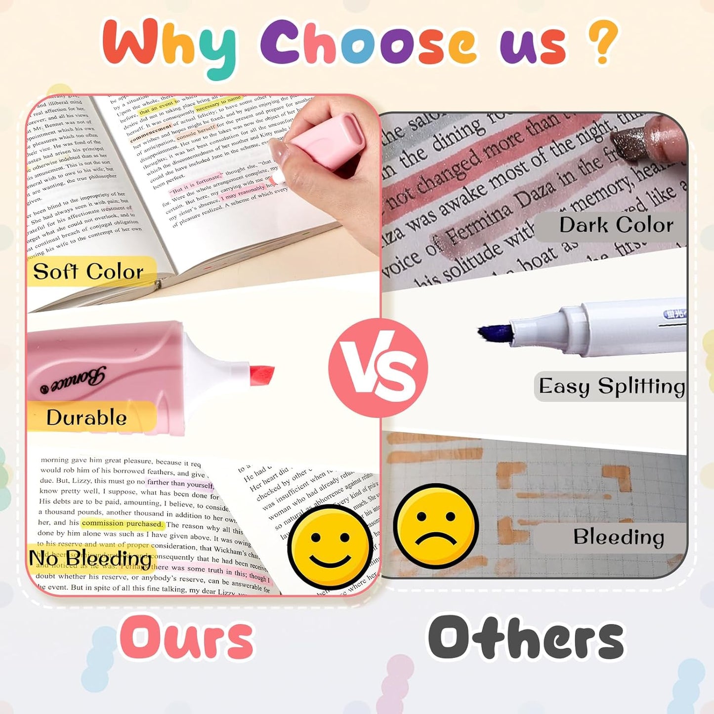 6 Pcs Shell Shape Cute Mini Highlighters Pen Pastel Color Chisel Tip Kawaii Gift Highlighter Marker