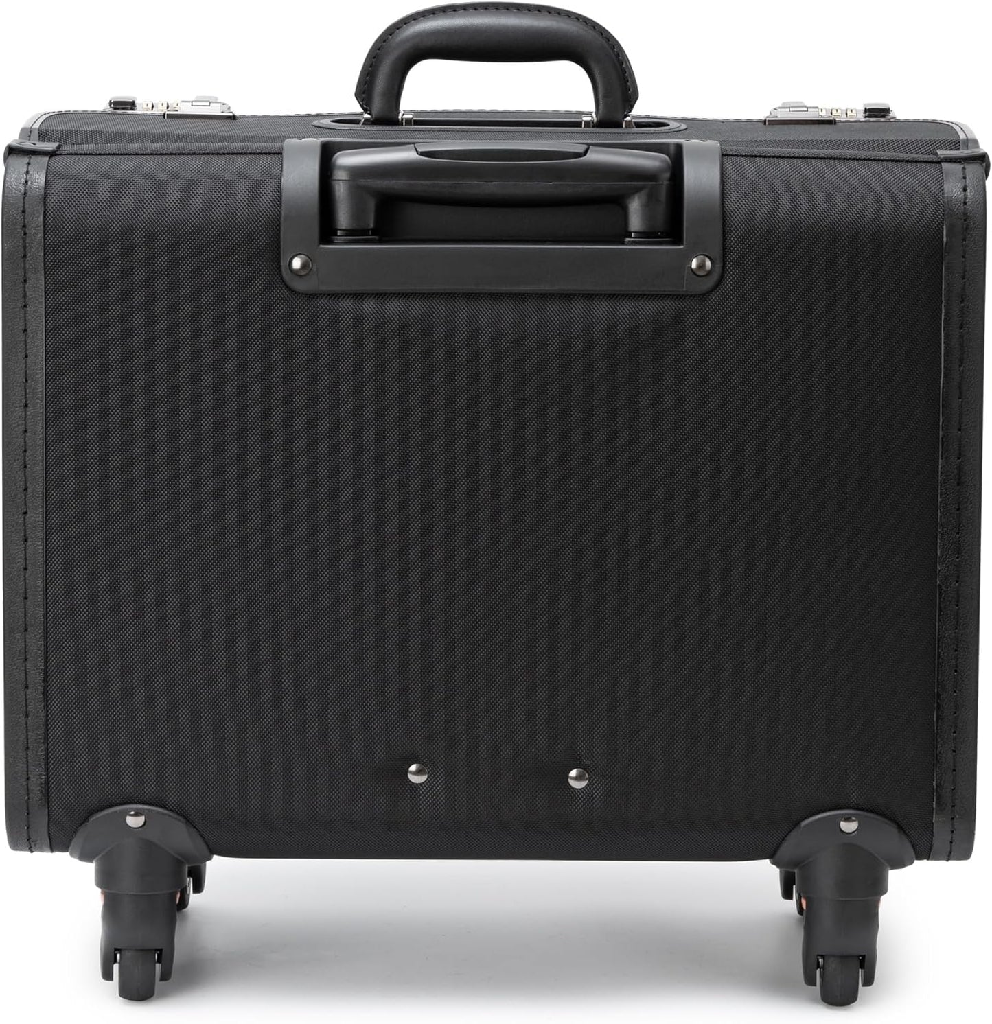 Alpine Swiss Wheeled Briefcase | Rolling Briefcase Locking Telescopic Handle 4 Replaceable Wheels | Pilot Lawyer Litigator Attache Case | 17” Laptop Compartment | Dual Combo Locks | Organizer Pockets