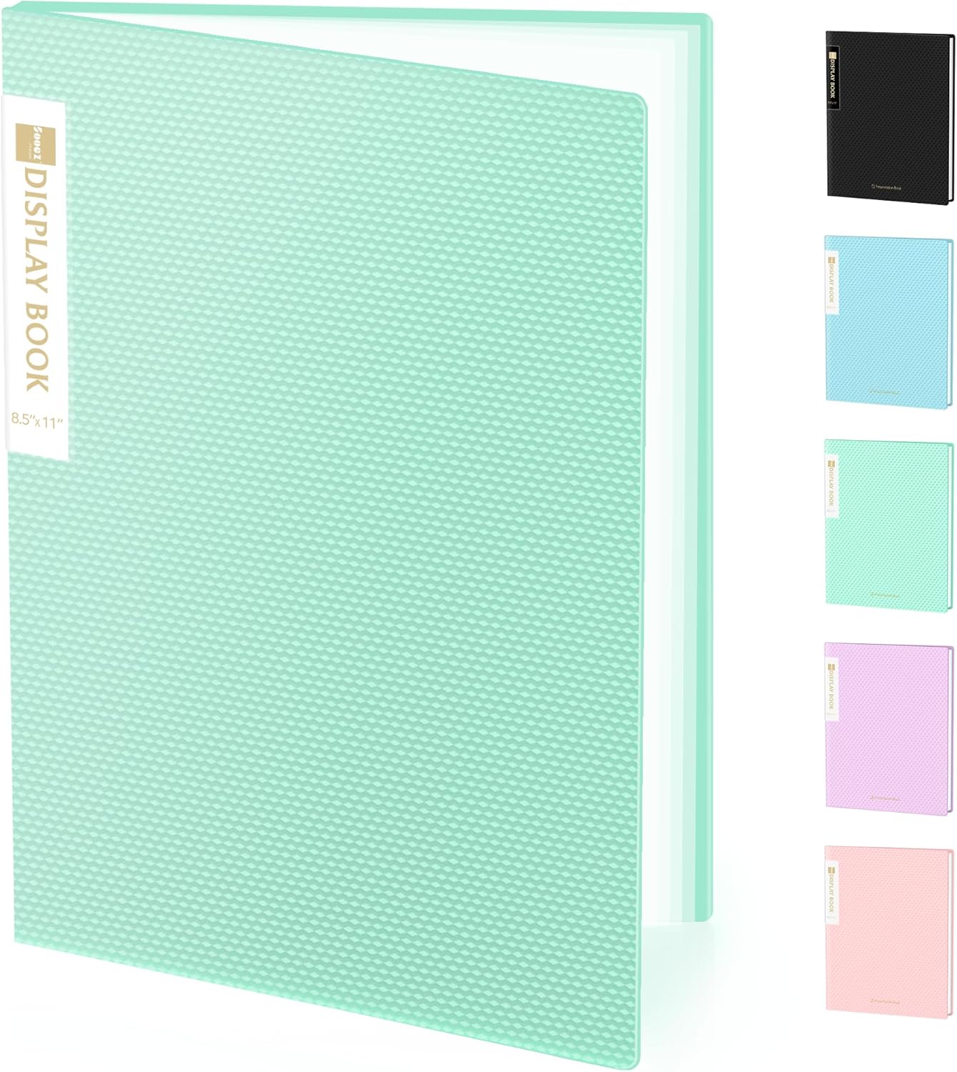 Sooez Binder with Plastic Sleeves 18-Pocket, Displays 36 Pages, 8.5x11 Presentation Folders with Clear Sheet Protectors, Art Portfolio Binder for Certificate & Office Project, Document Organizer