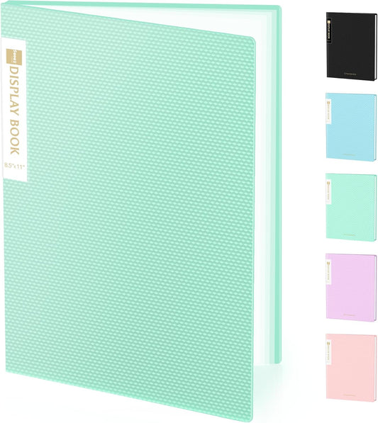 Sooez Binder with Plastic Sleeves 18-Pocket, Displays 36 Pages, 8.5x11 Presentation Folders with Clear Sheet Protectors, Art Portfolio Binder for Certificate & Office Project, Document Organizer