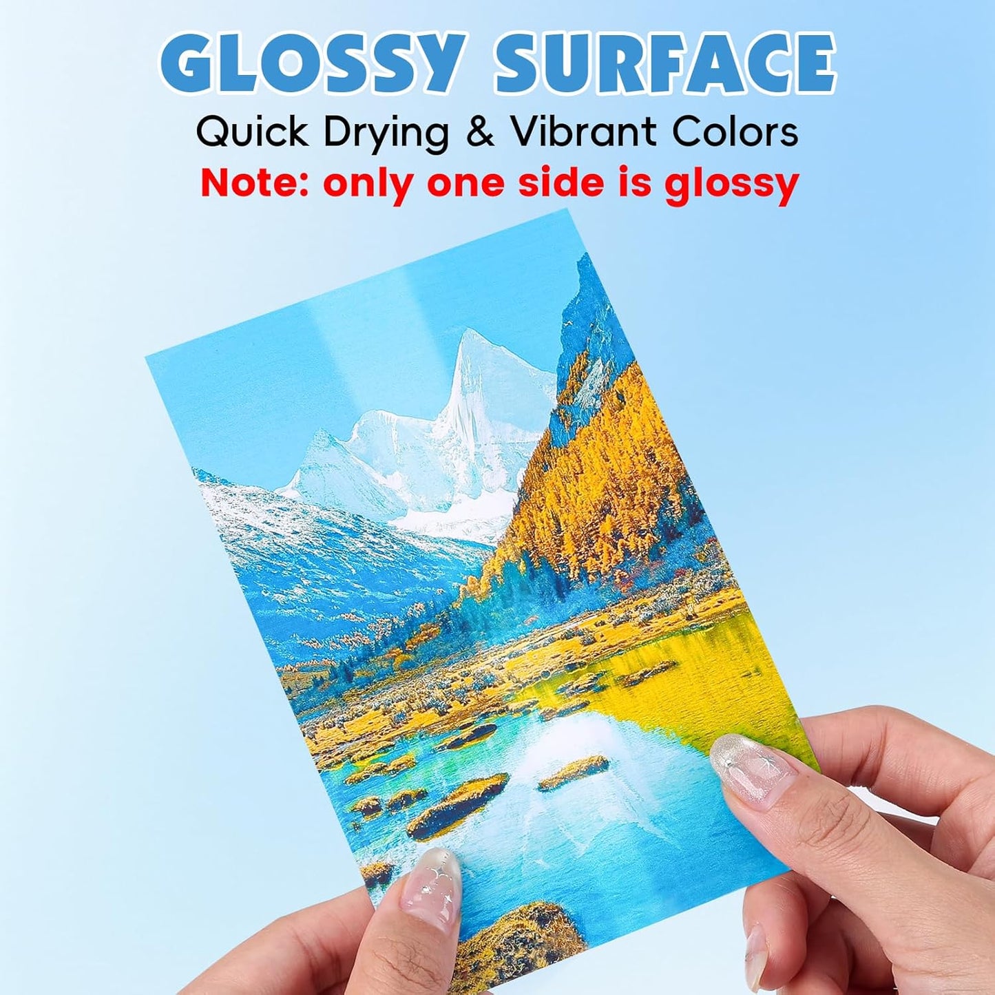 400 Sheets Glossy Photo Paper, 4in x 6in Inkjet Photo Printer Paper, Picture Paper for Photos, Calendars, Brochures, Cards, Menus(180gsm / 48lb)