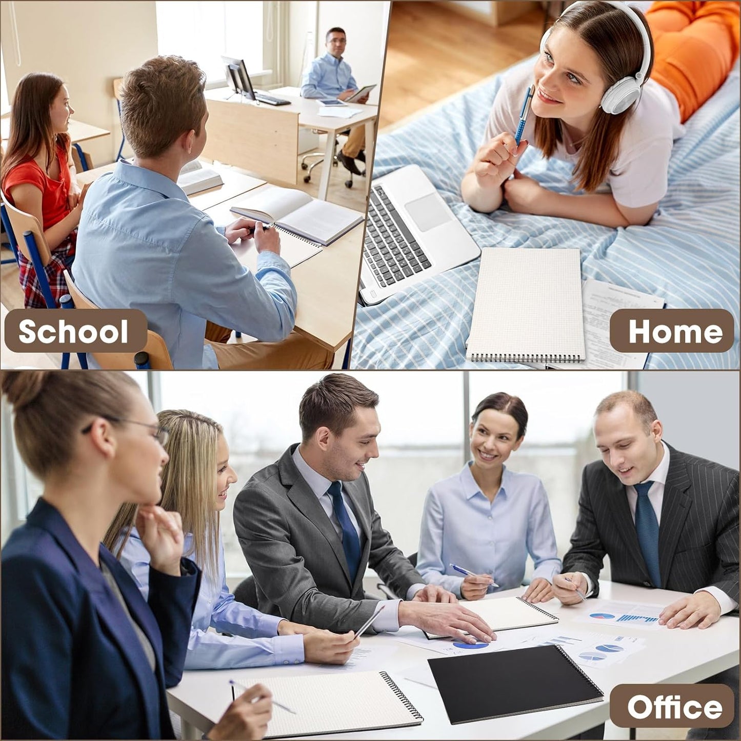 Top Spiral Graph Paper Notebooks 8.7 X11.4 Inch A4 Grid Paper Notepad 70 Sheet Memo Steno Pad for Engineering Writing Sketching Drawing School Office Supplies (1 Pack,Black)