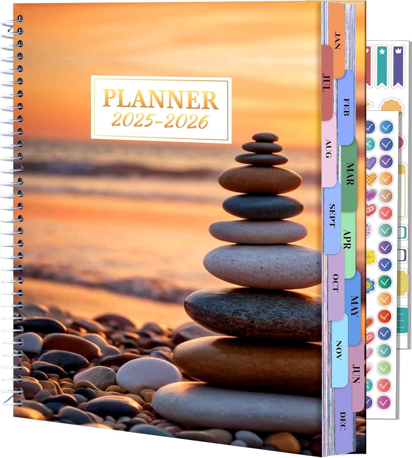 CAGIE Planner 2025-2026 for Women, July 2025-June 2026 Calendar Planners Weekly and Monthly 8.5 x 11 Large 25-26 Hourly Daily Yearly Academic Agenda with Stickers Hardcover