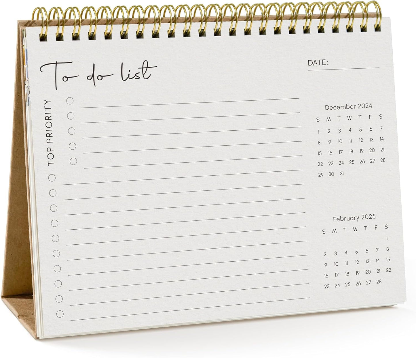 Small Desk Calendar 2026, Cabbrix Standing Flip Desktop Calendar Covers 12 Months Runs from January 2026 to December 2026, Flip Desk Calendars with Stickers and Flower Design 8x6"