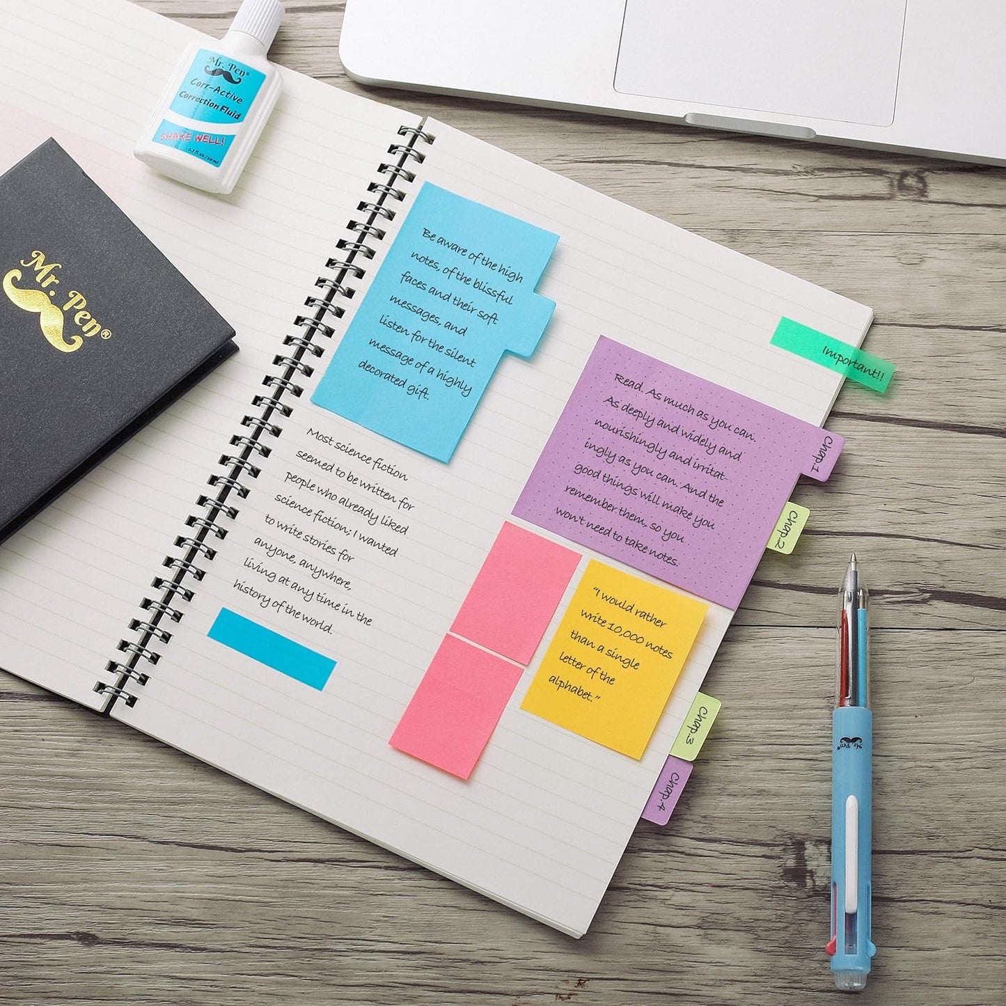 Mr. Pen- Sticky Notes Set, 410 Pack, School Supplies, Office Supplies, Planner Sticky Note Dividers Tabs, Book Notes