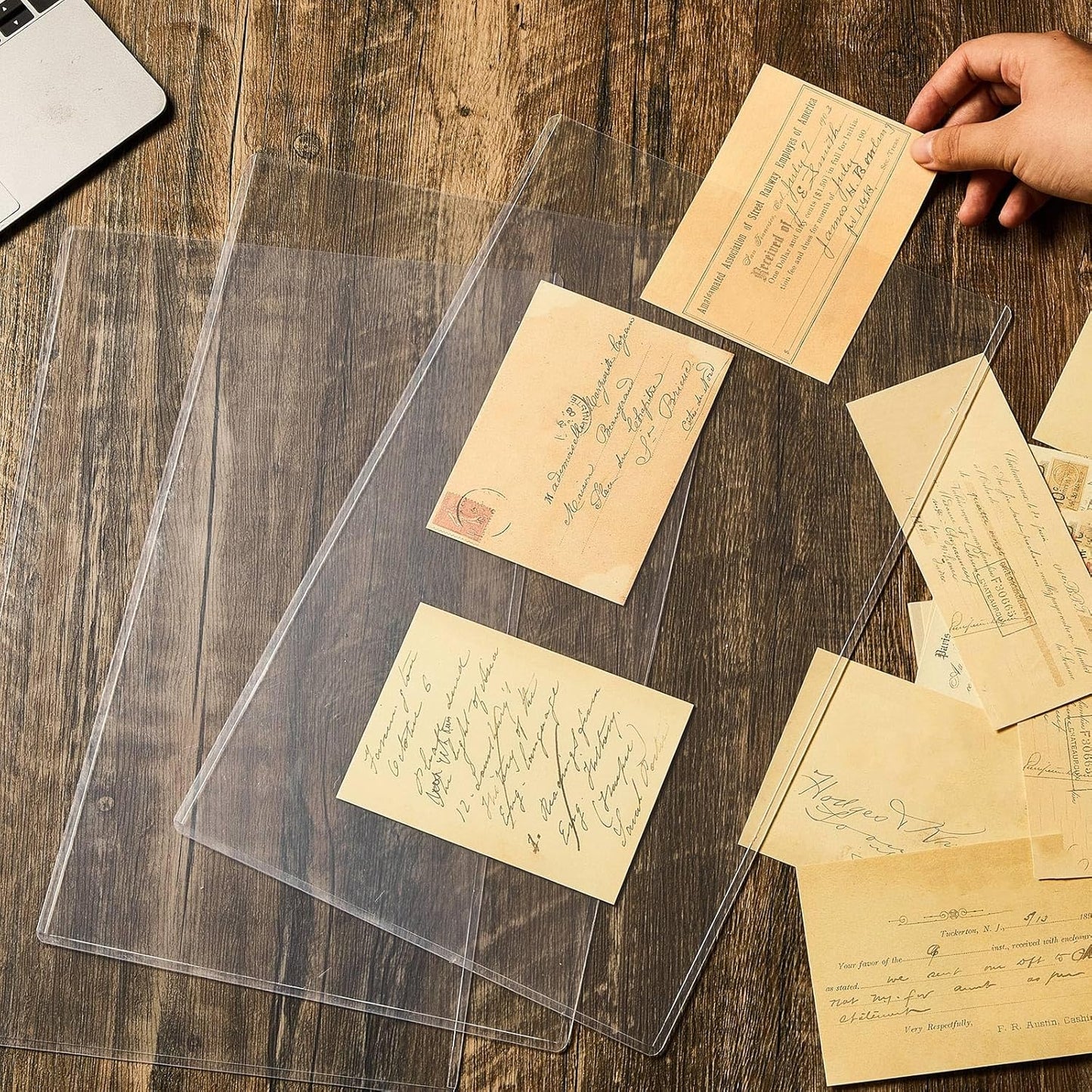 Henoyso 25 Pcs 8.5" x 14" Menu Cover Rigid Print Protectors Clear Heavy Duty Menu Holder Poster Protector Sleeve Hard Plastic Paper Sleeves for Page Sheet Photographs Document Birth Certificate