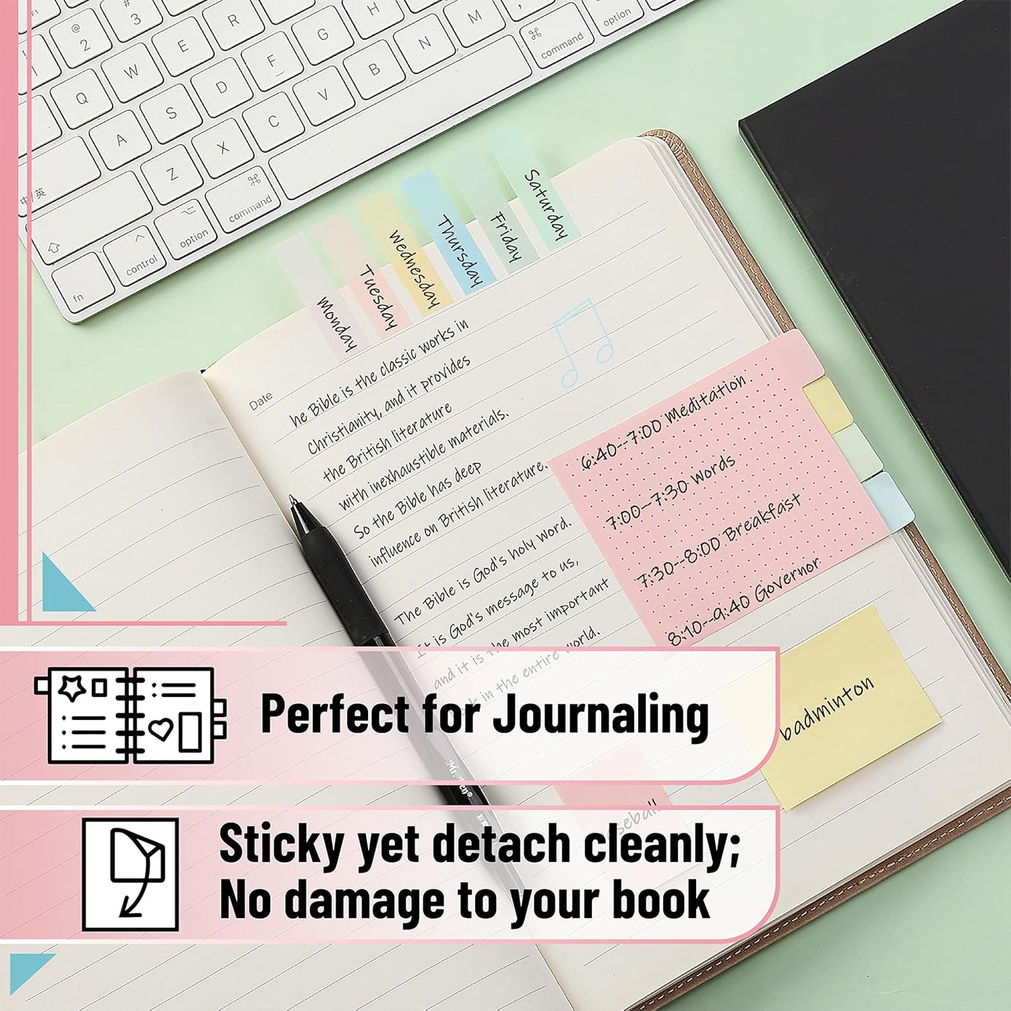 Mr. Pen- Sticky Notes Set, 410 Pack, Pastel Colors, Divider Sticky Notes, School Supplies, Office Supplies, Planner Sticky Note Dividers Tabs, Book Notes